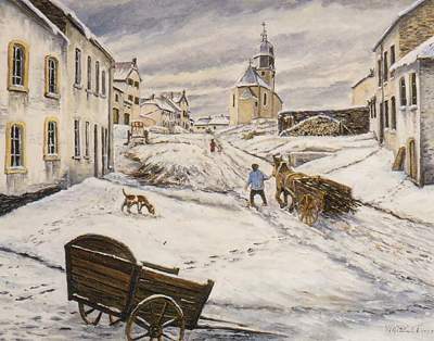 Habay la Neuve sous la neige